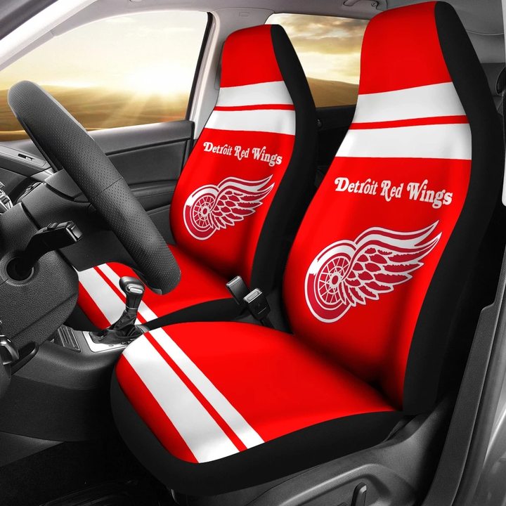 DETROIT RED WINGS CAR SEAT COVER (SET OF 2) VER 1 (4360046870627)