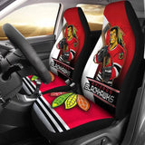 CHICAGO BLACKHAWKS CAR SEAT COVER (SET OF 2) VER 1 (4359978385507)