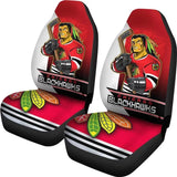 CHICAGO BLACKHAWKS CAR SEAT COVER (SET OF 2) VER 1 (4359978385507)