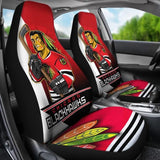 CHICAGO BLACKHAWKS CAR SEAT COVER (SET OF 2) VER 1 (4359978385507)