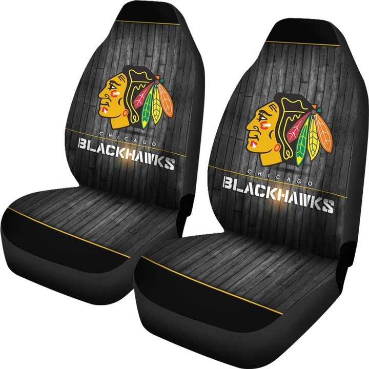 CHICAGO BLACKHAWKS CAR SEAT COVER (SET OF 2) VER 2 (4359985332323)